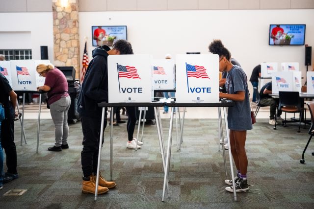Voters voting